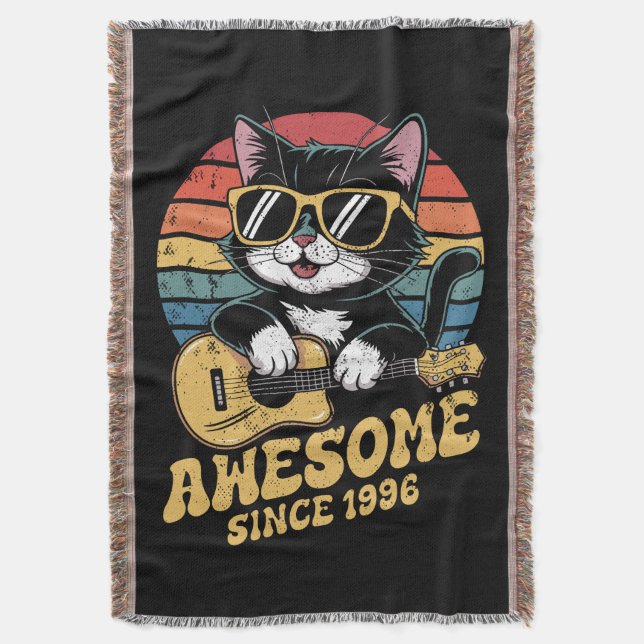 Couverture Retro 1996 Birthday Cat Lover Ukulele 30th Bday  (devant Vertical)