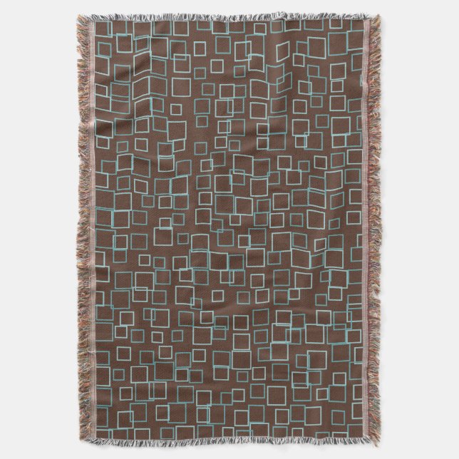 Couverture Retro Brown Throw Blanket  (devant Vertical)