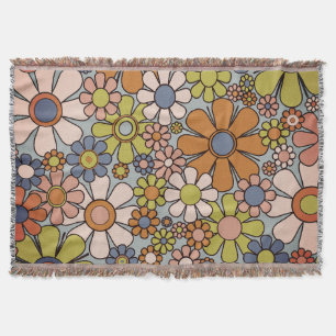 Couverture Retro Garden Vintage années 60 les années 70 Fleur