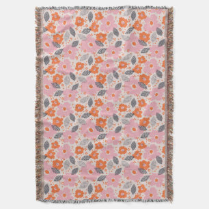 Couverture Rétro motif floral mignon