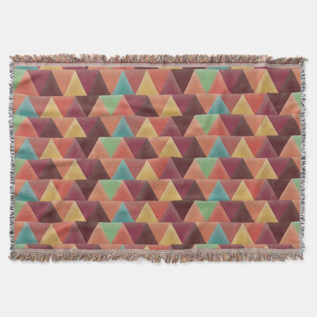 Couverture Rétro motif géométrique tribal (Devant)