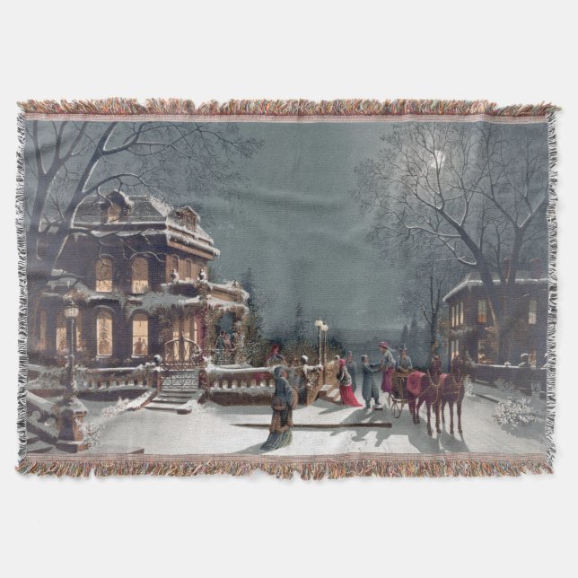 Couverture Réveillon de Noël victorien par J. Hoover 1880 (Devant)
