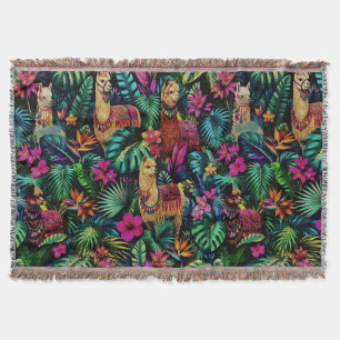 Couverture Rêves de jungle de lama Motif de surface transpare