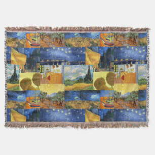 Couverture rêveuse de jet d'art de peintures de