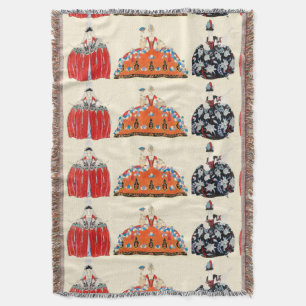 COUVERTURE ROCOCO LADY BEAUTY, MODE COSTUME DECO