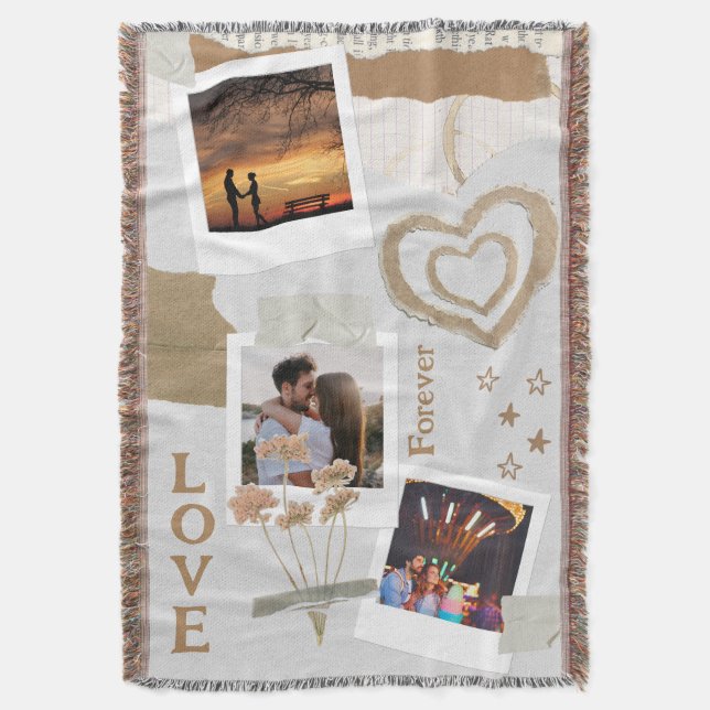 Couverture Romance de scrapbooking rustique avec cœurs et fle (devant Vertical)