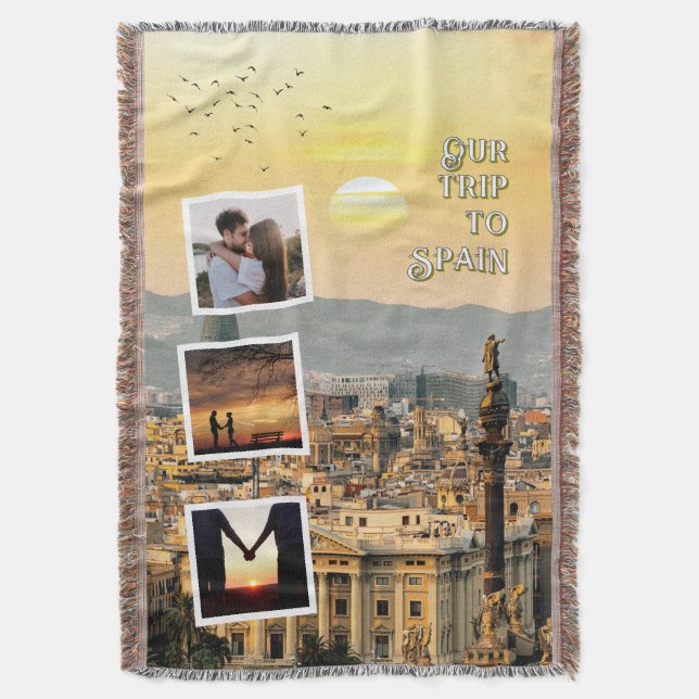 Couverture Romantic Vacation Photo Collage Design (devant Vertical)