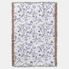 Couverture rose dessin motif transparent