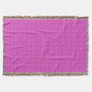 Couverture rose et magenta de motif de tapisserie