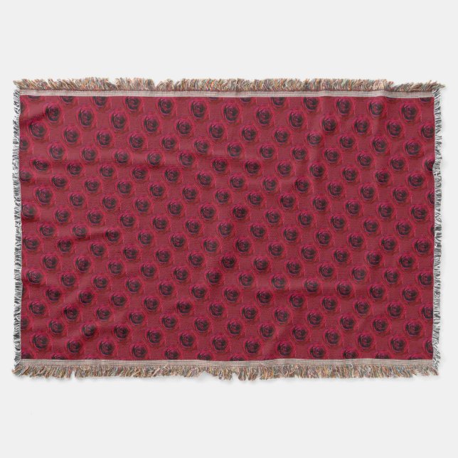 Couverture rose Fleur Roses Rouges Jeter Couvertur (Devant)
