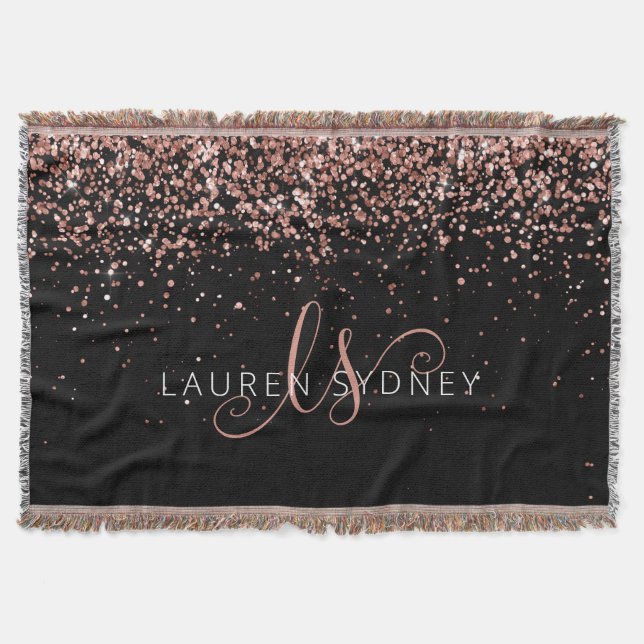 Couverture Rose Gold Blush Pink Parties scintillant Glam Nom  (Devant)
