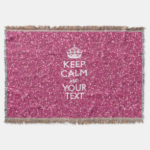 Couverture Rose rose Personnalisé CONSERVEZ CALME ET votre te