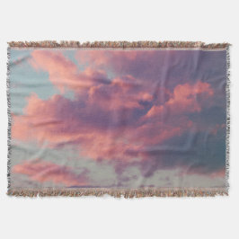 Couverture Roses Dreamy nuages de coucher de soleil esthétiqu