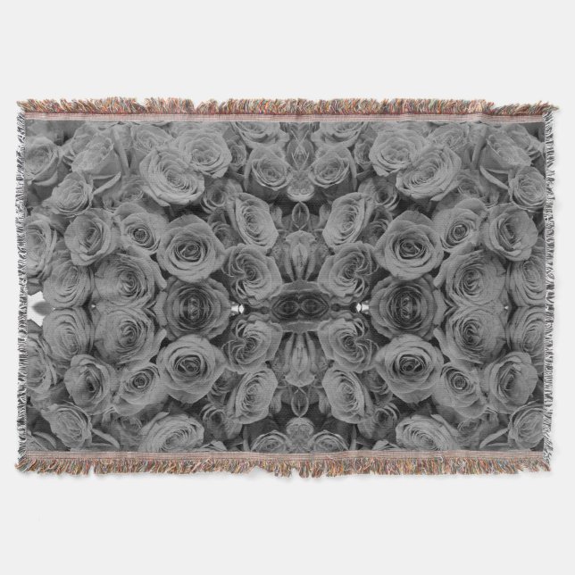 Couverture Roses gris, photo florale grise (Devant)
