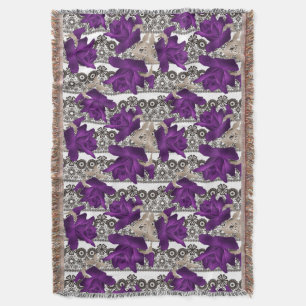 Couverture Roses rétro, violet