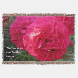 Couverture Roses roses chauds - Fête des mères personnalisée