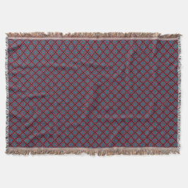 Couverture Rouge avec diamants bleus