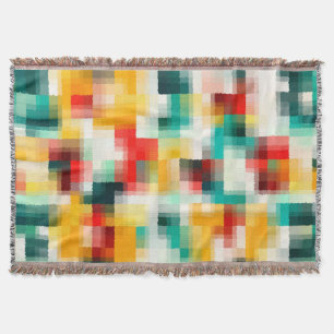 Couverture Rouge bleu vert jaune blanc Motif Abstrait