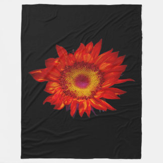 Couverture rouge lumineuse d'ouatine de noir de