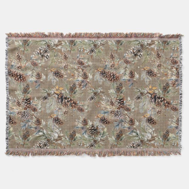Couverture Rustic Christmas Boho Pattern  (Devant)