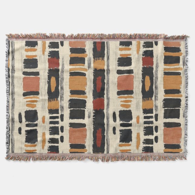 Couverture Rustic Mudcloth Geometric Pattern (1) (Devant)