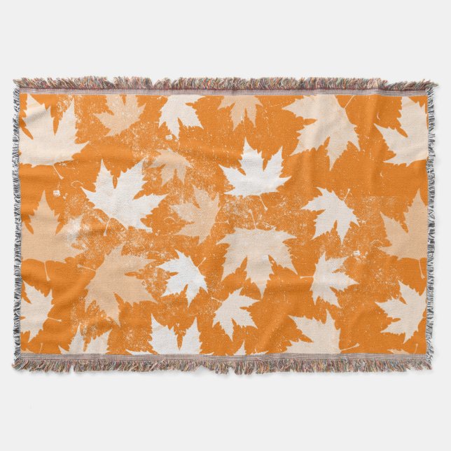 Couverture Rustique Automne Feuilles Motif (Devant)