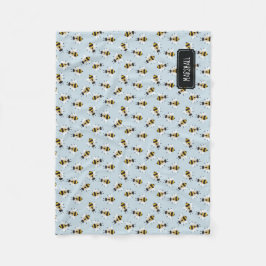 Couverture Rustique Bee Baby Boy avec nom personna