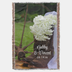 Couverture Rustique Hydrangea et Bottes de cowboy Mariage occ