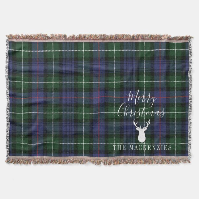 Couverture Rustique Tartan Clan MacKenzie Plaid (Devant)