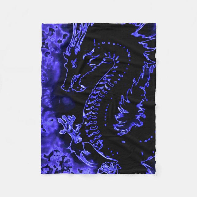 Couverture samouraï bleue de dragon d'esprit (Devant)