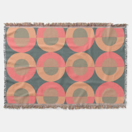 Couverture Saumon moderne du milieu du siècle et olive