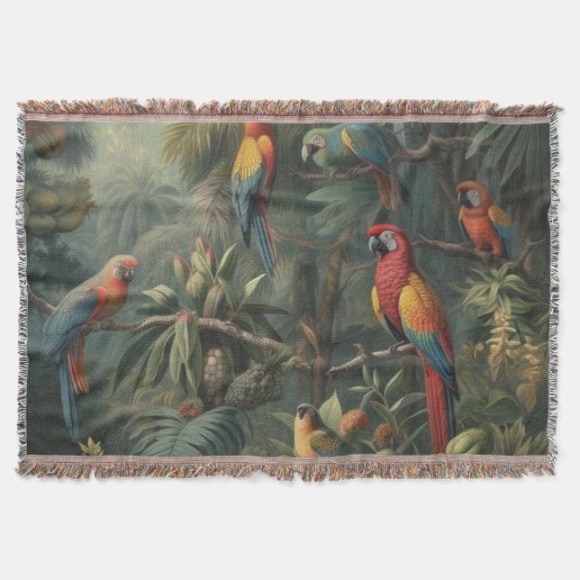 Couverture Scène botanique de perroquets et ananas (Devant)