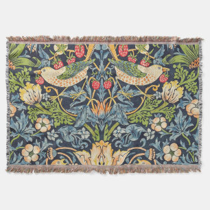Couverture Schéma floral William Morris Strawberry Thief