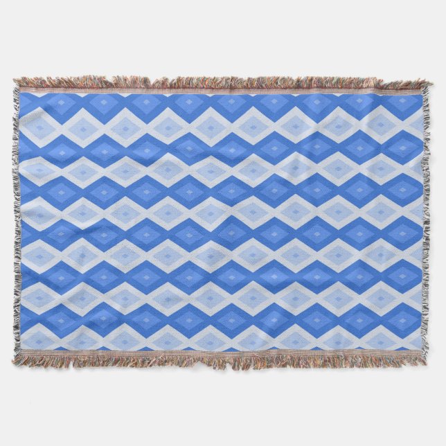 Couverture Shades of blue diamond pattern (Devant)
