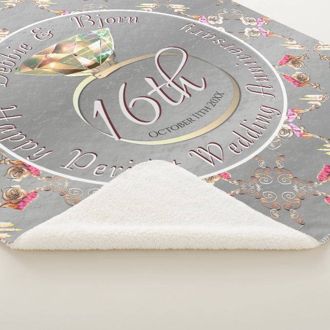 Couverture Sherpa 16e anniversaire Mariage Cire, Peridot & Satice (3/4)