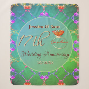 Couverture Sherpa 17e anniversaire du Mariage Carnelian Sherpa Blank