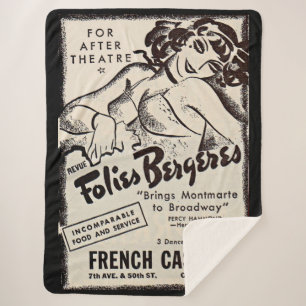 Couverture Sherpa 1930 Folies Bergere et imprimer