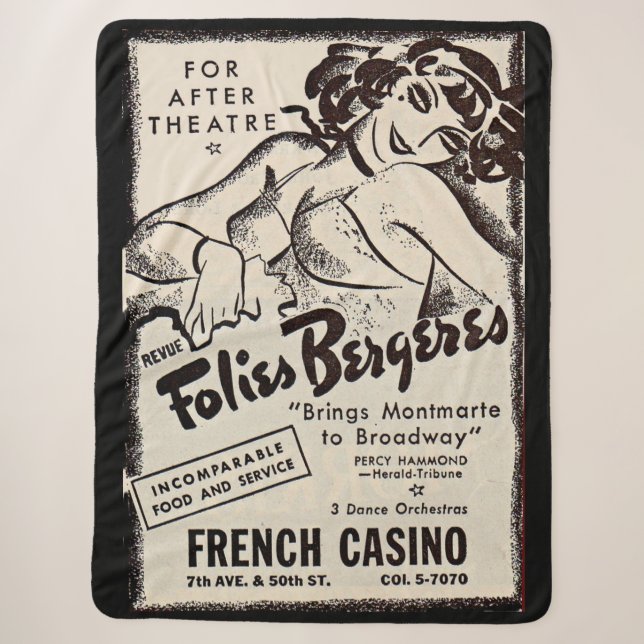 Couverture Sherpa 1930 Folies Bergere et imprimer (Devant)