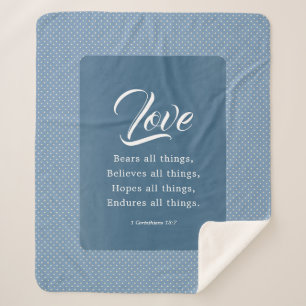 Couverture Sherpa 1 Corinthiens 13:7 L'amour supporte tout