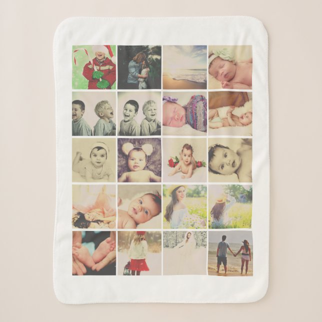Couverture Sherpa 20 Collage photo personnalisé (Devant)
