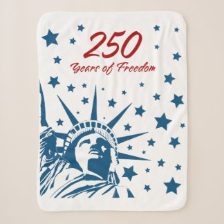 Couverture Sherpa 250 Years of Freedom Happy Birthday USA Patriotic 
