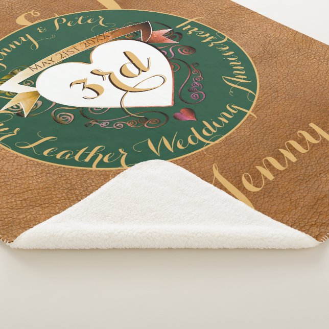 Couverture Sherpa 3e anniversaire Mariage en cuir Sherpa (3/4)