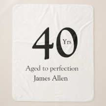 40 years aged to perfection birthday name simple 