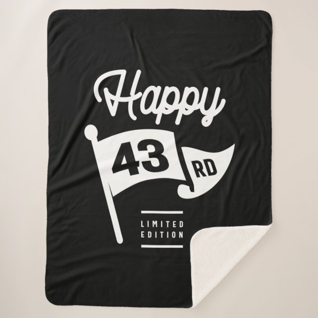 Couverture Sherpa 43 Ans - 43ème Anniversaire Drôle Cadeau (Devant)
