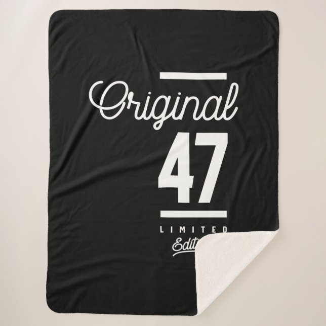 Couverture Sherpa 47 Ans - 47e Anniversaire Drôle cadeau (Devant)