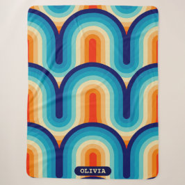 Couverture Sherpa 70s Rainbow Curves