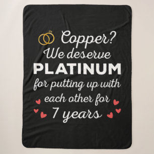 Couverture Sherpa 7e anniversaire Mariage I - Couple amusant en cuiv
