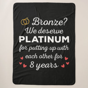 Couverture Sherpa 8ème anniversaire Mariage I - Bronze Funny Couple