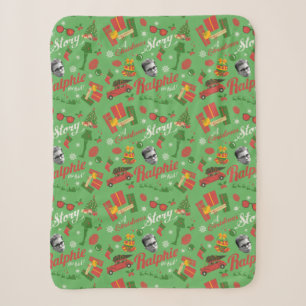 Couverture Sherpa A Christmas Story Green Icon Pattern