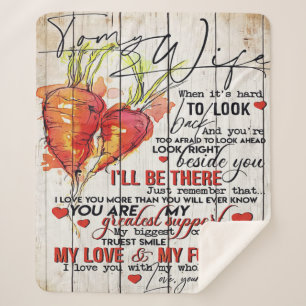 Couverture Sherpa À ma femme  Décoration de vacances   Lettre à ma f